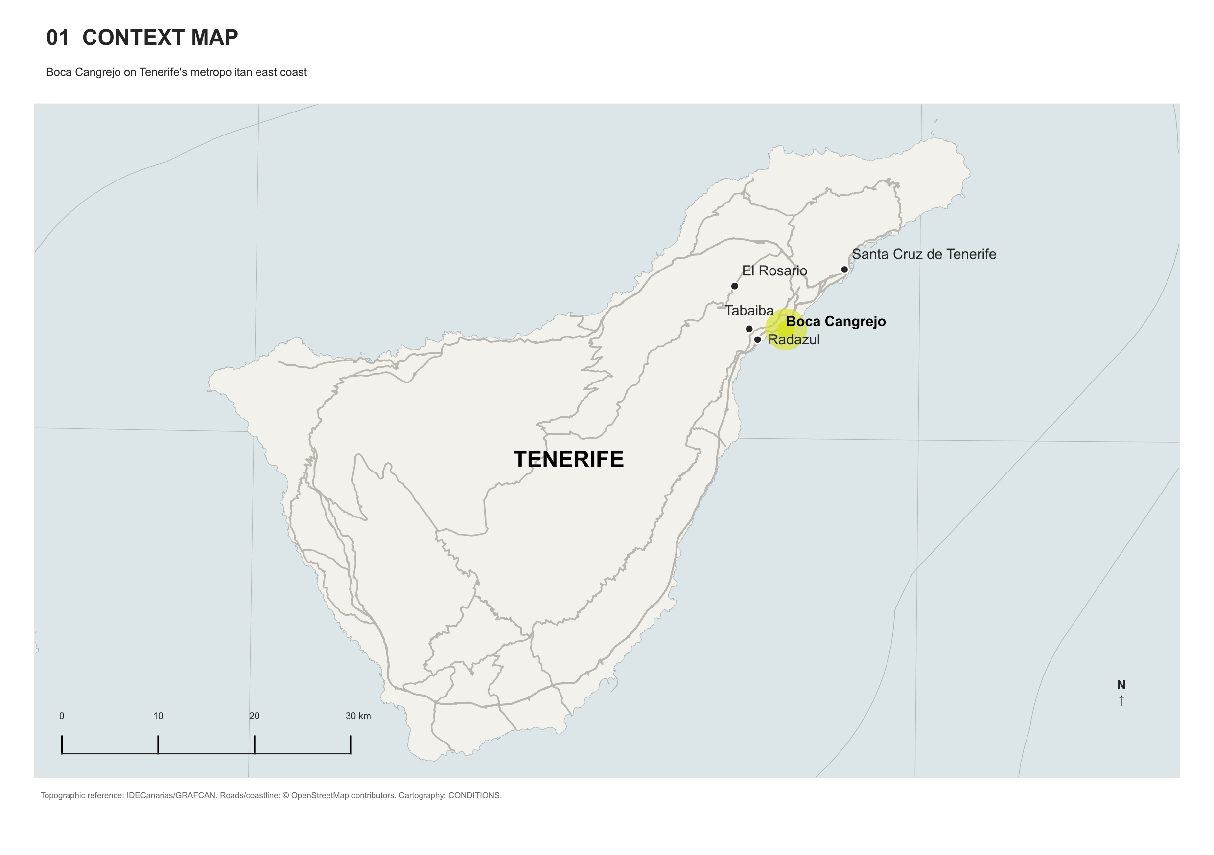Context map locating Boca Cangrejo on Tenerife